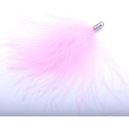 OlingArt Pink color Natural fluffy feathers tassels 6pcs/lot 80MM necklace Earrings tassels DIY Jewelry Making Delicate Pendants