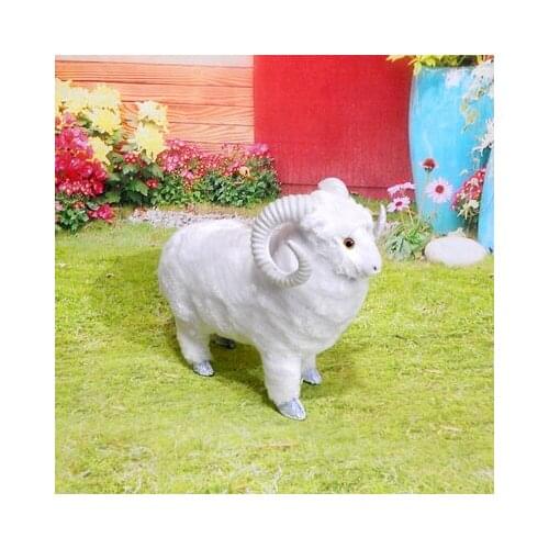 Sheep model small called the animal plush toy sheep specimen lying statues sculpture Home wedding decoration dies