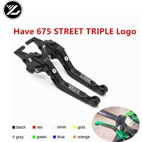 For Triumph 675 STREET TRIPLE R/RX 2009-2016 2015 CNC Motorcycle levers Adjustable Foldable Lengthening brake clutch levers