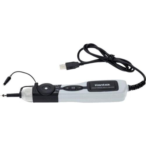 The Hantek PSO2020 pen oscilloscope has 20 automatic measurement functions and can be connected to a tablet computer