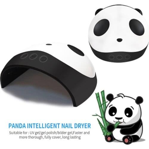 Cute Panda Shaper UV Lamp 36W LED Nail Dryer Manicure Lamps Double Light Auto Motion Drier For Curing Gel Polish Nail Art Tools