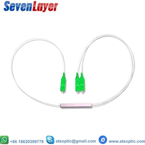 SC/APC Connector Fiber Optic PLC Splitter Wire harness 10pcs Steel Tube 0.9mm 1x2 Differential Mini Block less