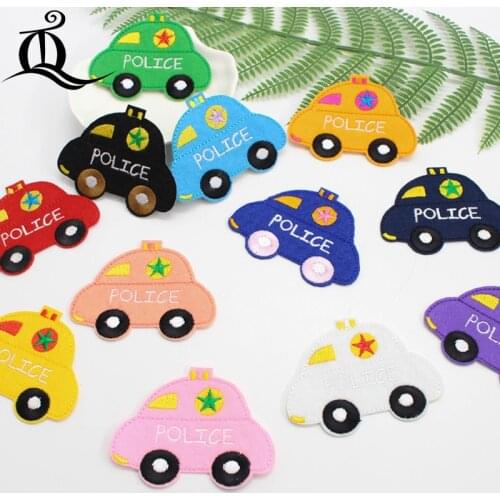 Mix 12/lots car cartoon DIY fashion fine embroidery cloth patches patches clothing jeans trumpet childrens stickers E15