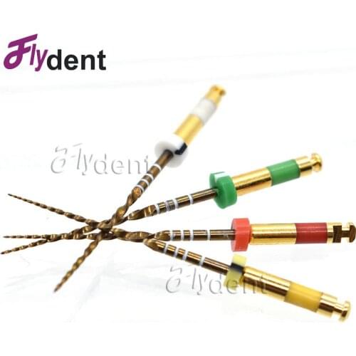 1 set (4 pieces) Dental Endo Rotary Files wave one gold for Root Canal Preparation Engine Use Niti gold files