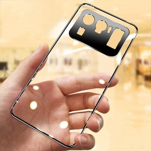 For Xiaomi 11 Ultra Case Plating Bumper Slim Soft TPU Phone Cover For Mi 11 Ultra