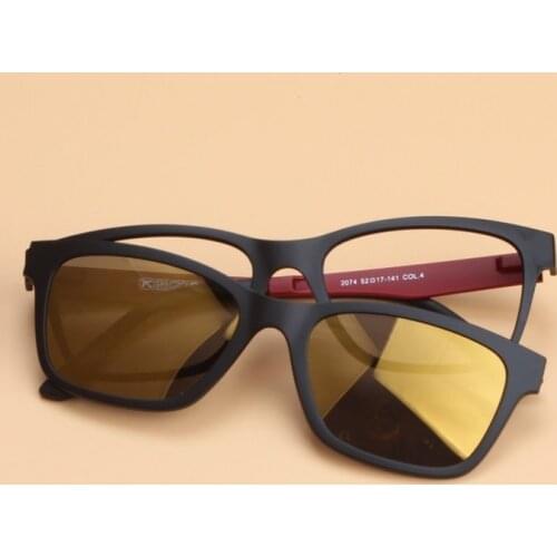 Width-136 Plastic myopia eyeglasses frames magnet mirror bright polarized sunglasses frame male famle clip 2074 unisex eyewear