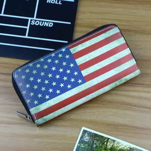 Women Wallets Handbags Soft PU Leather Coin Purse Brand ONE PIECE Flag Moneybag Lady Purses Clutch Zipper Wallet Card Holder Bag
