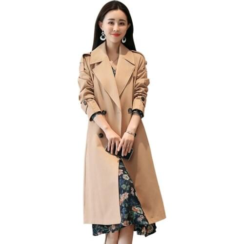 Woolen Coat Female Long Woolen Coat 2019 Spring New Women Korean Jacket Version Self-cultivation Temperament Fashion Windbreaker
