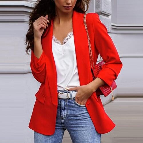 Women Coat Turn-Down Collar Button Autumn Spring Fashion Casual Long Sleeve Office Lady Jacket Vintage Coats Jackets 2020 New