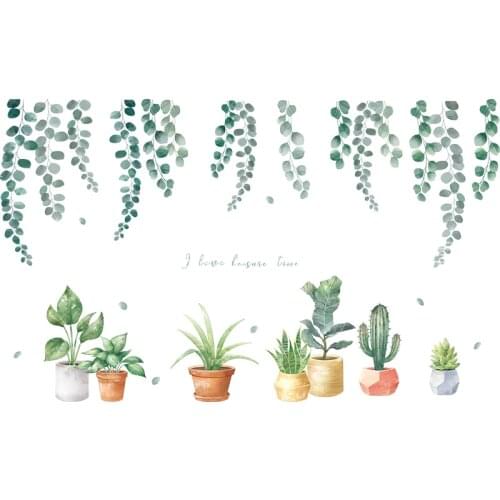 1 Sheet PVC Wall Sticker Bedroom Decorative Self-Adhesive Leaf Pattern Window Decal DIY Separated Wall Mural Home Office Decor