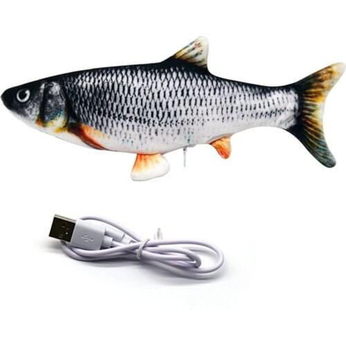 1 Pcs Simulation Electric Jumping Fish Net Red Fish Simulation Electric Fish Pet Toy Fish Plush ChildrenS Toys