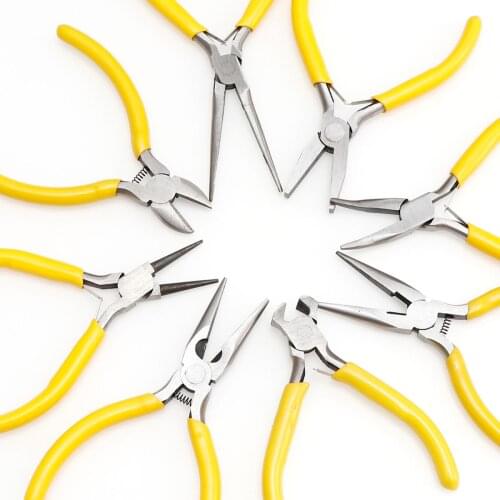 1pcs Yellow DIY Long Needle Round Nose Jewelry Pliers Practical Jewelry Handmade Tool Jewelry Pliers Tools & Equipment Kit