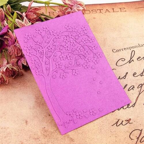10.5x14.8 Flower tree Embossing folders Plastic bump Scrapbooking DIY Template Fondant indentation Cake Photo Album Card Make