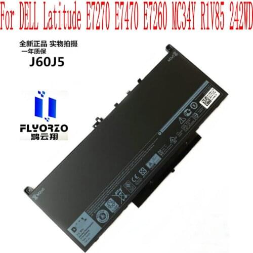 100% Brand New Original 55WH/6874mAh DELL J60J5 Battery For DELL Latitude E7270 E7470 E7260 MC34Y R1V85 242WD laptop
