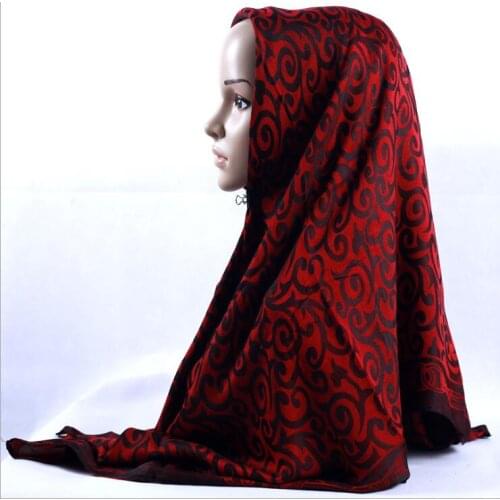 110x110cm Satin Squard Head Scarf Vintage Jacquard Pattern Muslim Headscarf Women Hijabs Islamic Turban Turbante Islam Headwear