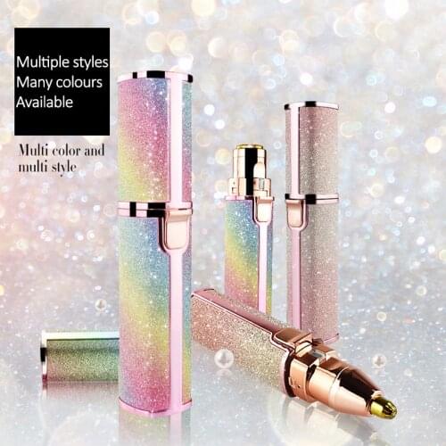 2 in 1 Painless Eye Brow Epilator USB Electric Eyebrow Trimmer For Women Makeup Mini Razors Portable Facial Hair Removal Shaver