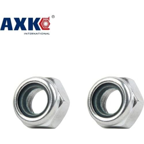 20pcs 4# 4#-40 304 Stainless Steel 304ss UNC US Standard Coarse Heavy Prevailling Torque Type Hexagon Hex Lock Nylon Insert Nut