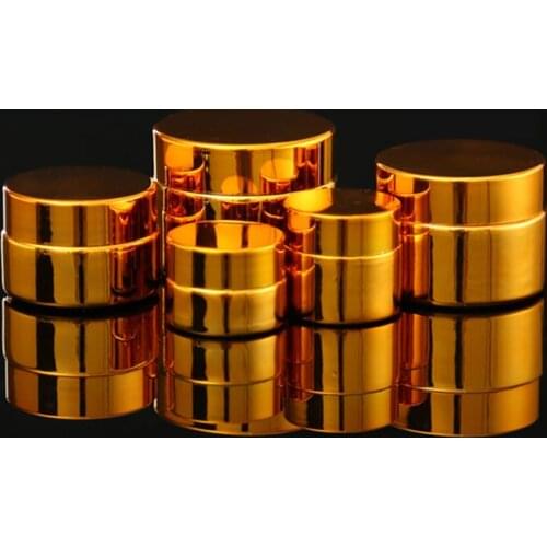 5g 10g 20g 30g 50g Empty UV Plating Golden Silver Glass Cosmetic Container,Refillable Cosmetic Package F1390