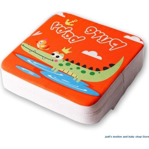 67JC 2 Pcs/Set Toddler High Chair Booster Cartoon Animal Printing Dining Seat Increasing Cushion Seating Pad Mat