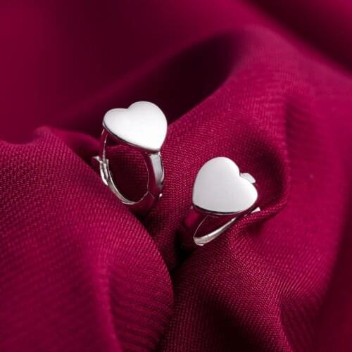 925 sterling silver love earrings sweet peach heart heart-shaped earrings basic earrings for women jewelry