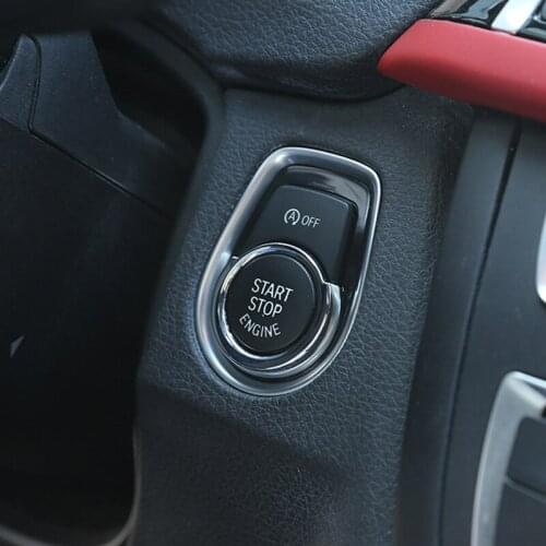 Car Styling Chrome Plated Engine Start Stop Button Switch Decorative Frame Cover Trim for BMW F30 316i 320i 328i F20 116i 118i