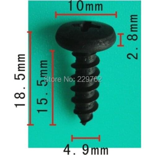 Free Shipping 100PCS Round head self-drilling screw Auto Metal Clips Car Metal Fasteners Automotive Clip