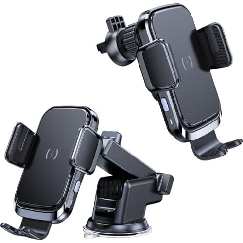 15W Wireless Car Charger Phone Holder Qi Fast Charging Stand Mount Air Outlet Suction Cup For iPhone 12 Pro Max Samsung Xiaomi