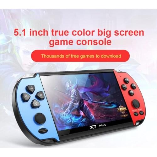 X7 Plus Game Video Games Handheld Game Console for PSP Retro Dual Rocker Joystick 5.1 Inch Screen TV Game Player