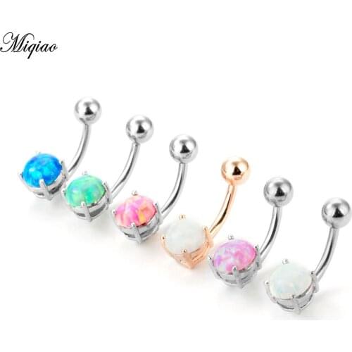 Miqiao 1 Pcs Body Piercing Jewelry Stainless Steel Navel Nail Navel Ring Hot Selling Belly Rings