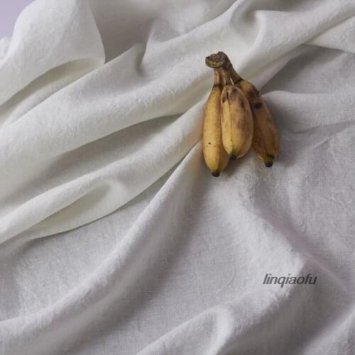 Linen 2019 encryption linen white windbreaker wide leg pants clothing fabric High-end linen fabric