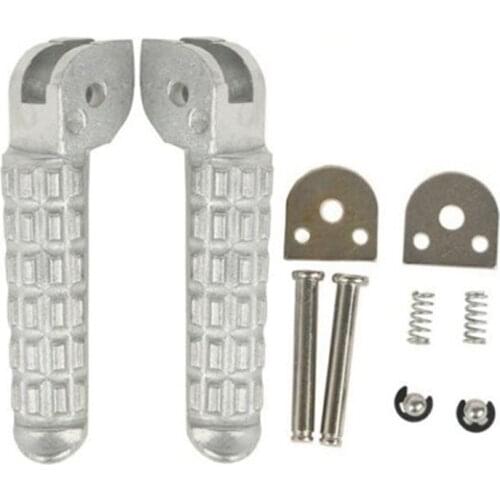 Motorcycle Front Rear Footrest Foot Pegs for Ducati Monster 696 796 2009-2014 2010 2011 2012 Aluminum Silver