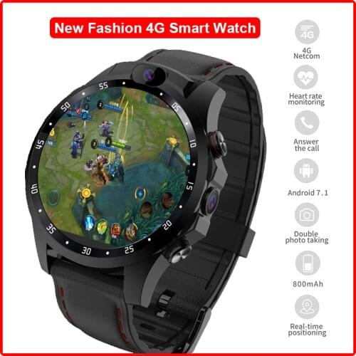 Smart GPS Watch Men Android 7.1 MT6739 Quadcore Double Camera WIFI Phone Call Heart Rate Waterproof Android Watch PK DM100 KW99