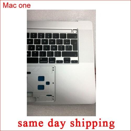 Laptop New AZERTY A2141 Topcase PalmRest For Macbook Pro Retina 16" A2141 Topcase With French FR Keyboard 2019 Year Silver Color