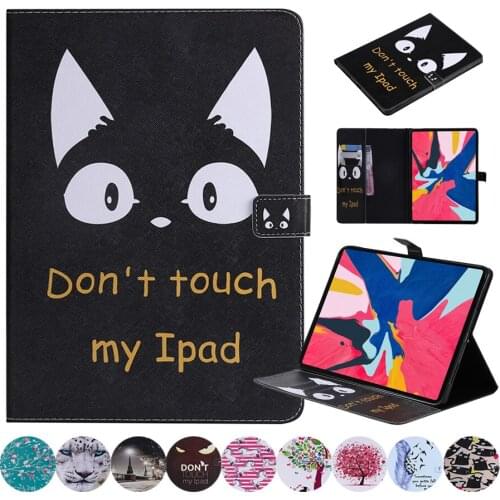 New for Apple iPad PRO 11 (2018) Cover Cartoon Feather Folding Folio PU magnet Flip wallet Shell A1979 11 inch Tablet Case Stand