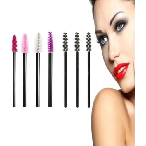 Disposable Make Up brush Cosmetic Eyelashes Crystal Eyelash brush Escovinha 100 Un Alongamento Cílios E Sobrancelha Descartável
