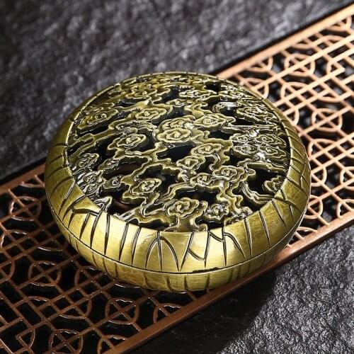 Auspicious Cloud Lotu Incense Stick Alloy Plate Incense Burner Zen Aromatherapy Censer Multifunctional Perforated Incense Holder