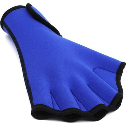 1 Pair Swimming Gloves Aquatic Fitness Water Resistance Aqua Fit Paddle Training Fingerless Gloves M56