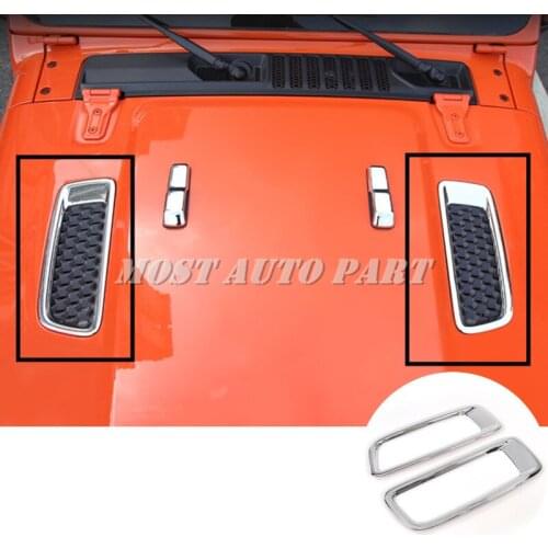 ABS Front Hood Air Vent Outlet Trim Cover 2pcs For Jeep Wrangler JL 2018-2019 Car accesories interior Car decoration