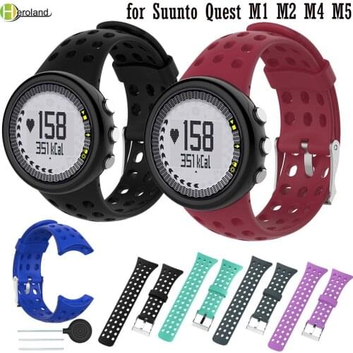 Outdoor Sports Bracelet Watchband For SUUNTO Quest M1 M2 M4 M5 M Series Universal Soft Silicone Replacement Wristband Strap