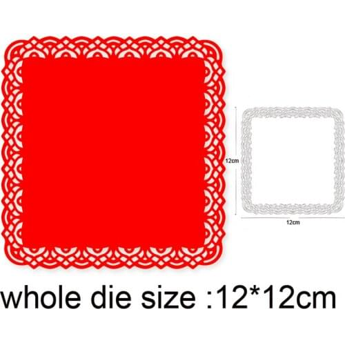 Craft dies Lace Square Background Frame Metal Cuting Dies Diy Scrapbooking dies Embossing Die Cut Paper Card Album Stencils dies