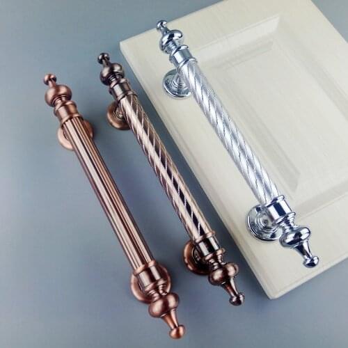 345mm Red Bronze Chrome Wooden Door Handle Bathroom Sliding Door Plastic Door Furniture Hardware Wardrobe Cupboard Pulls Handles