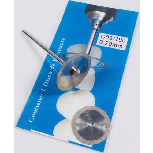 5~100Pis Dental Diamond Disc Wheel Porcelain Teeth Cutting Polishing Thickness 0.2mm C03 19mm