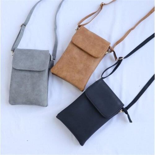 New Retro Single Shoulder Messenger Bag Mini Small Multi Compartment Large Screen Mobile Phone Bag Womens Bag Purse