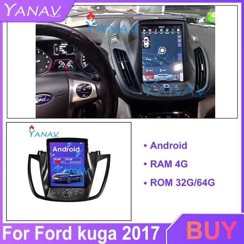Tesla style car audio player vertical touch screen for-Ford kuga 2017 Android car multimedia system car video dvd player