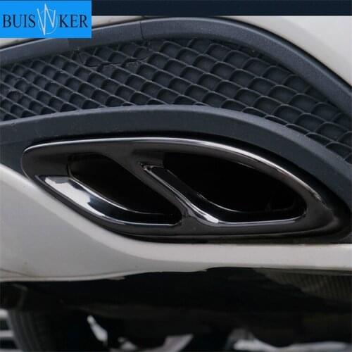 Exhaust Pipe Tail Cover Trim Automobiles Tail Throat Decor Frame For Mercedes Benz A B C E GLE GLS Car Ornament Car Styling