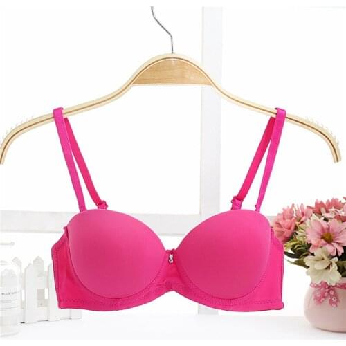 Women Sexy Push Up Bra Padded Push Up Bra 1/2 Cup Underwear For Women Lingerie Female Solid Color Seamless Bra For Ladies