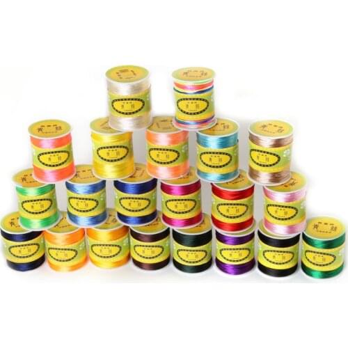 1.5MM 70m/roll Mixed Nylon Satin Korean Knotting Silky Macrame Cord Beading Braided Bracelet String Thread DIY Weaving Crafts