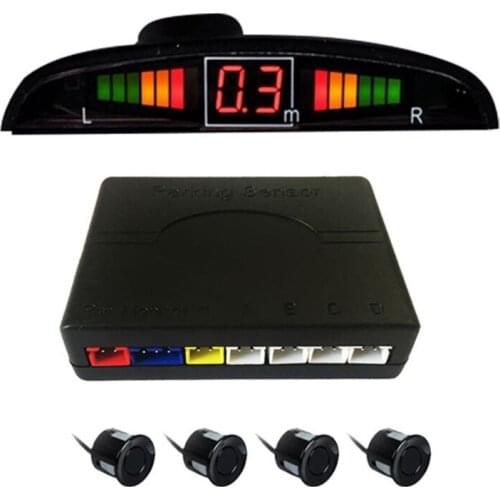 Car Reverse Aid Backup-Radar 4 Parking Sensors Distance Detection LED Display LX0E