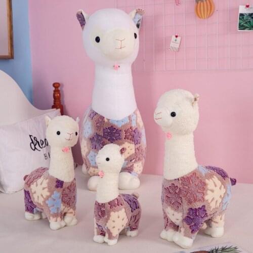 40/50/60CM Grass Mud Horse Alpaca Plush Toy Soft Stuffed Cute Sheep Animal Dolls Sleep Pillow Home Bed Decor for Kids Girls Gift
