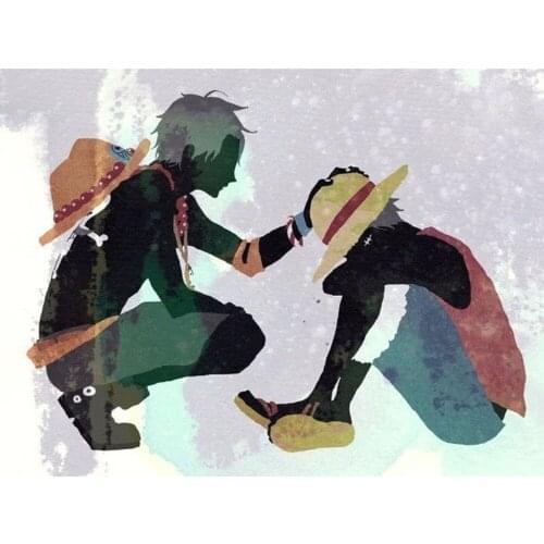 5D DIY Full Diamond Embroidery"One Piece Monkey D. Luffy&Ace"Diamond Painting Cross Stitch Rhinestone Mosaic Christmas decor